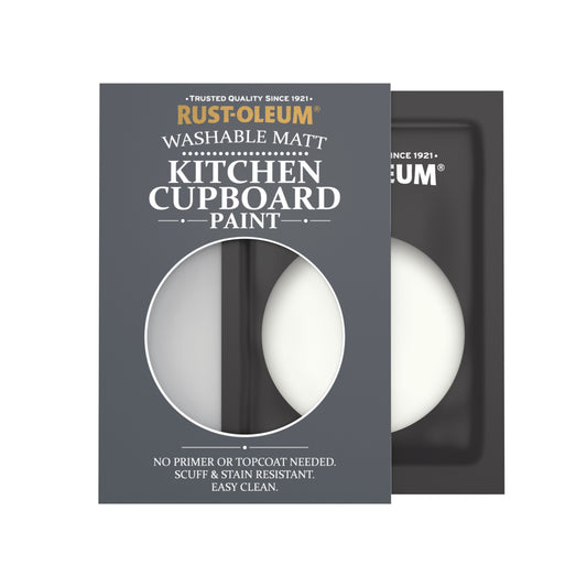 Rust-Oleum White Matt Finish Kitchen Cupboard Paint - Still 10ml