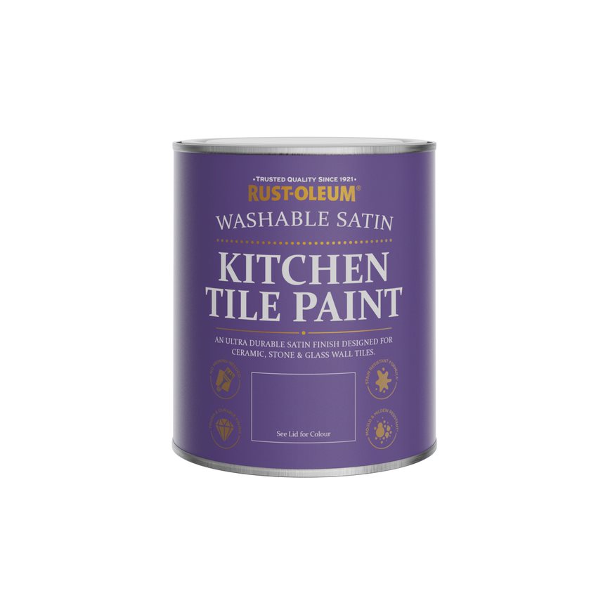Rust-Oleum Green Satin Kitchen Tile Paint - Grounded 750ml 750ml