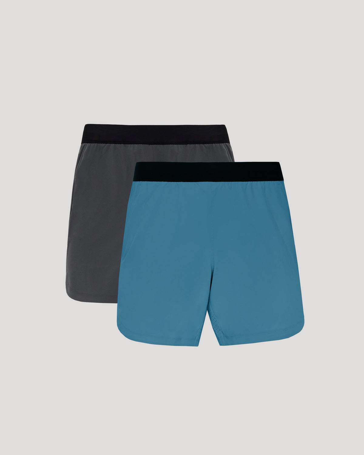True Classic 7" Carbon Gray & Sapphire Active Training Shorts 2-Pack | XL