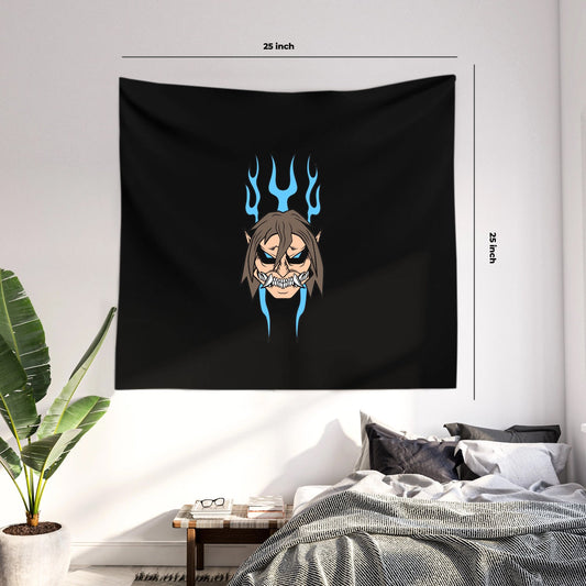Wall Tapestry 25in x 25in - AOT - Attack - Blue