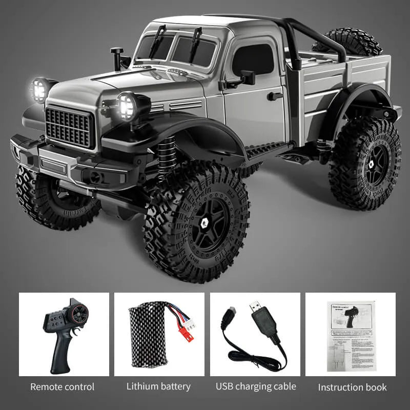 JJRC RC Car C8813 2.4G 4WD Off-Road RC Rock Crawler Climbing Truck - Gray