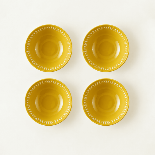 Indian Porcelain Soup Bowls (Set of 4)