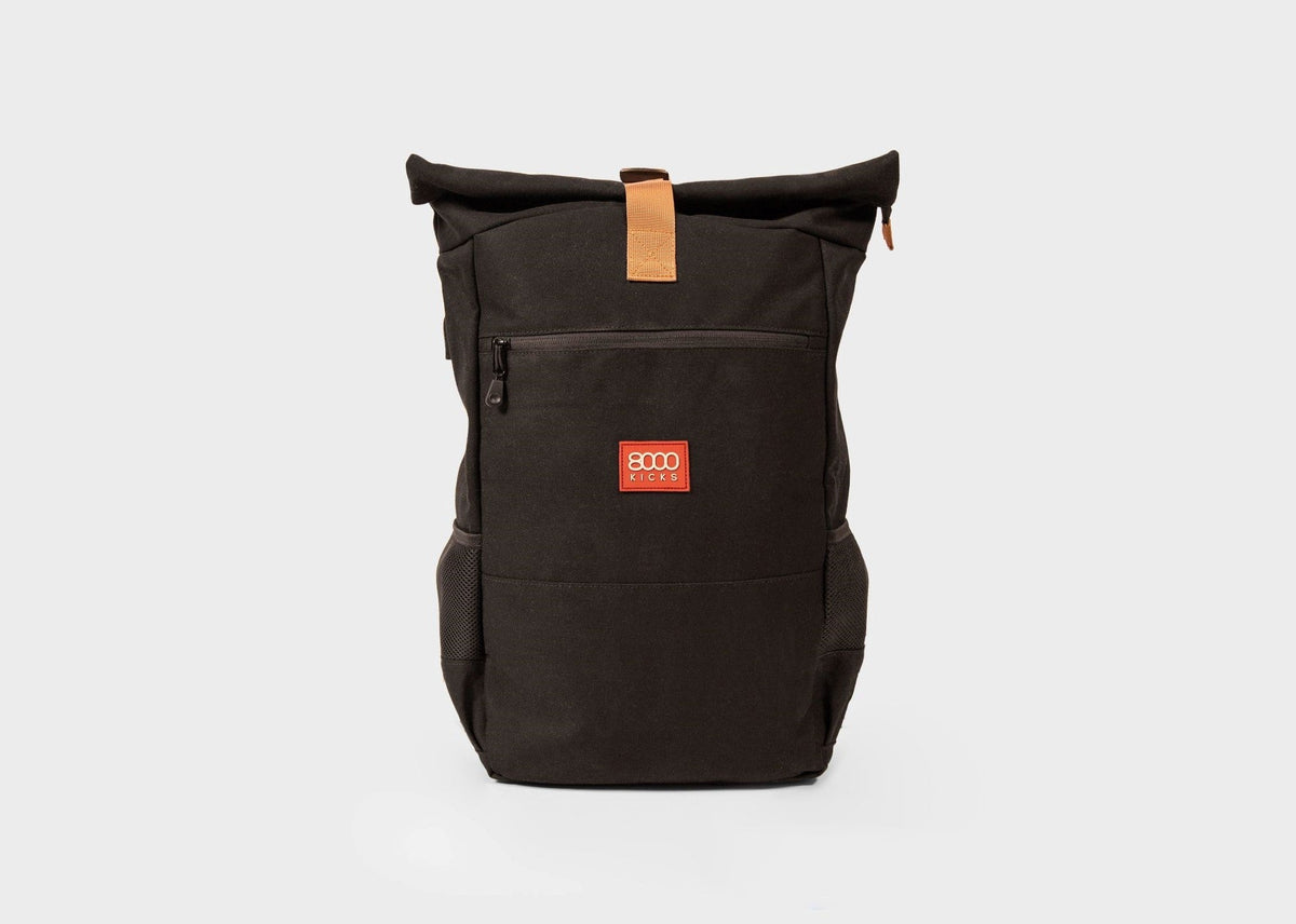 Everyday Hemp Rolltop Backpack in Black