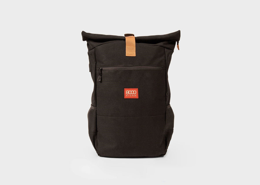 Everyday Hemp Rolltop Backpack in Black