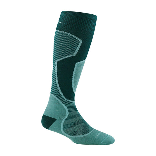 Darn Tough Ladies Over-the-Calf Lightweight Ski Snowboard Merino Cushioned Socks M / Juniper – Lifetime Guarantee