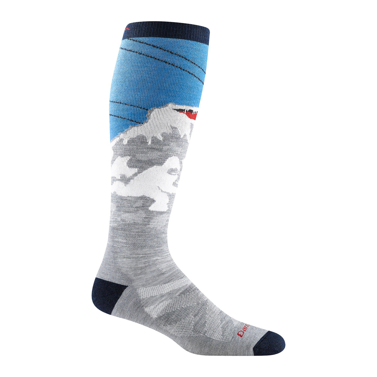 Darn Tough Mens Merino Wool Yeti Patterned Knee High Midweight Ski Snowboard Socks M / Gray – Lifetime Guarantee