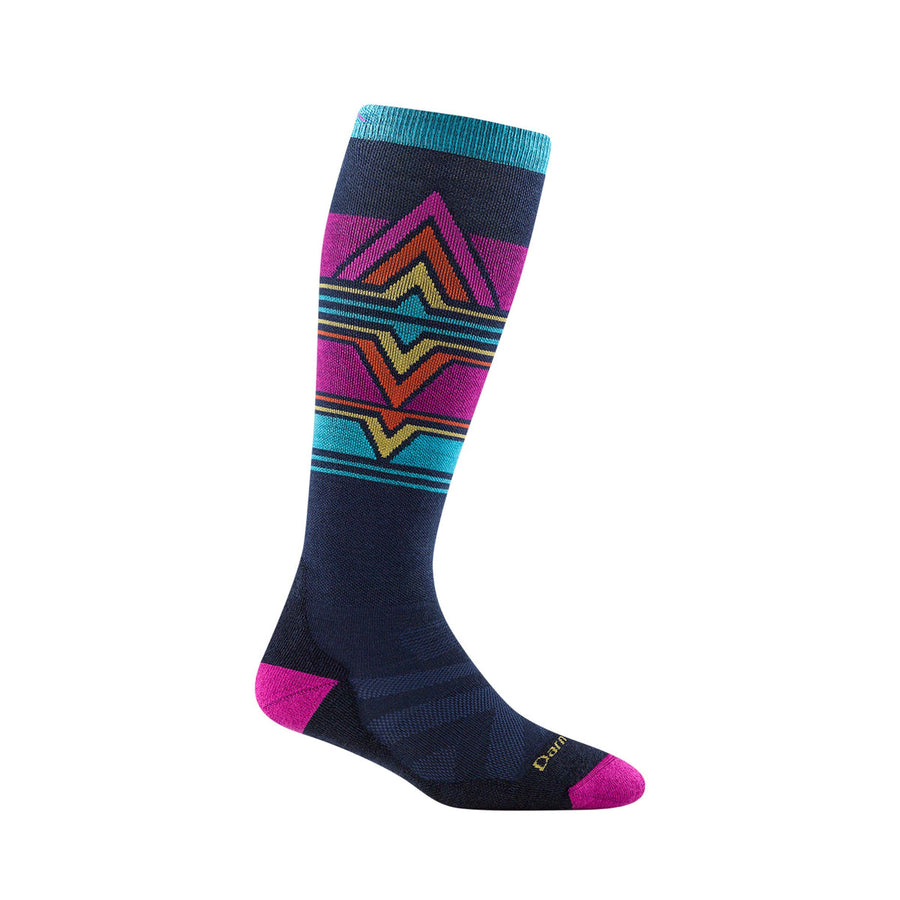 Darn Tough Ladies Over-the-Calf Midweight Ski Snowboard Merino Cushioned Socks M / Eclipse – Lifetime Guarantee