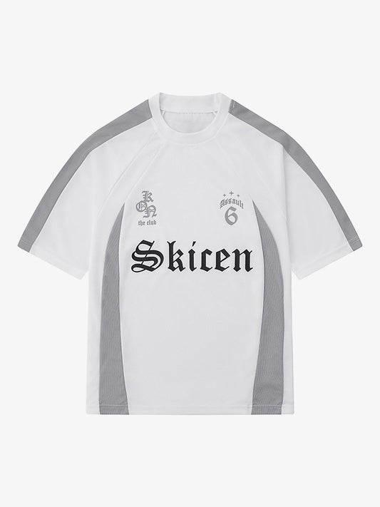 Thesupermade Gothic Font Jersey Street Rap T-Shirt - White / S