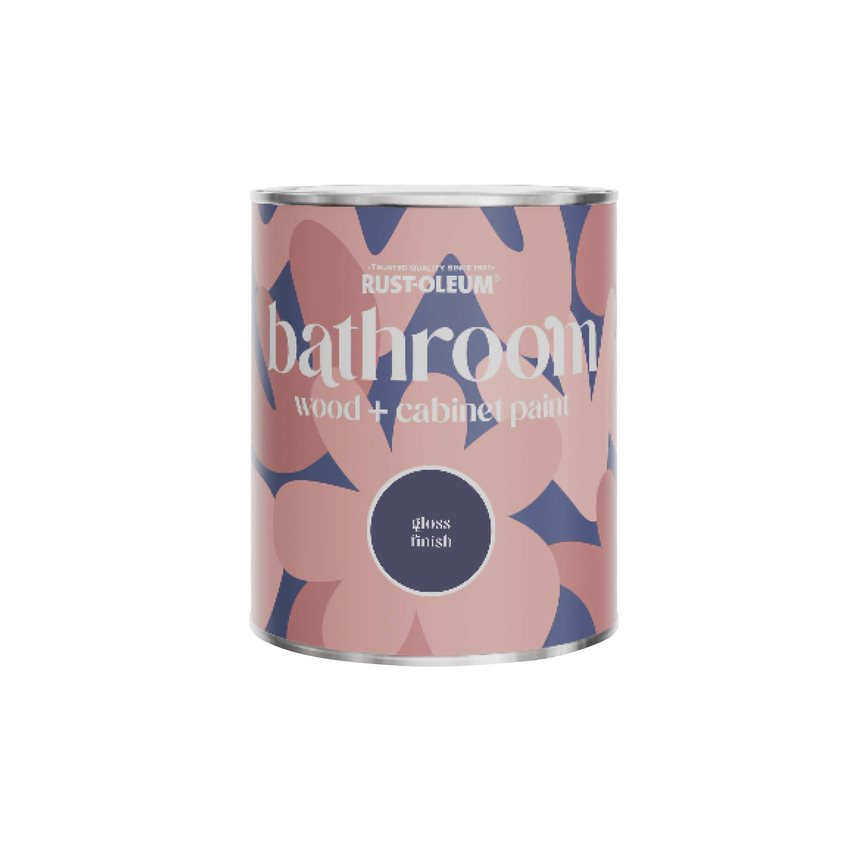 Rust-Oleum Black Gloss Bathroom Wood & Cabinet Paint - Dark Magic 750ml
