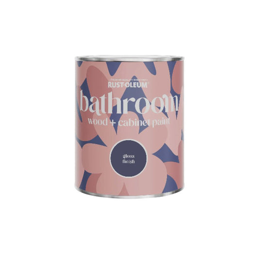 Rust-Oleum Black Gloss Bathroom Wood & Cabinet Paint - Dark Magic 750ml
