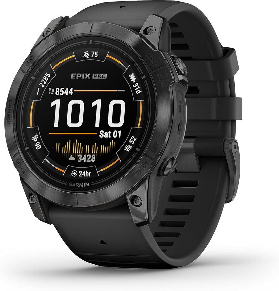 Garmin EPIX PRO 51mm – GPS-Multisport-Smartwatch mit brillantem 1,4“ AMOLED-Display und Touch-/Tastenbedienung. TOPO-Karten, 60 Sport-Apps, GarminMusi