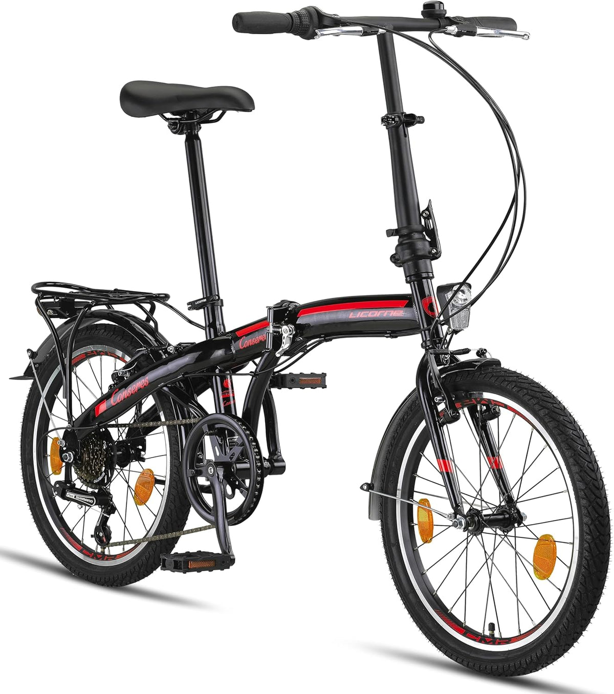 Licorne Bike CONSERES Premium Klapprad 20 Zoll Fahrrad für Herren Damen 6 Gang Schaltung