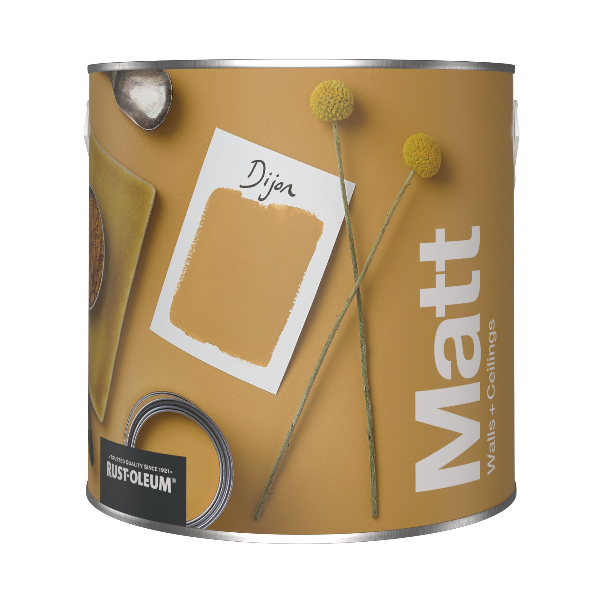 Rust-Oleum Washable Yellow Matt Wall Paint - Dijon 2.5L