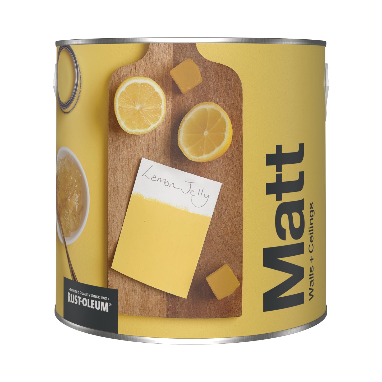 Rust-Oleum Washable Yellow Matt Wall Paint - Lemon Jelly 2.5L