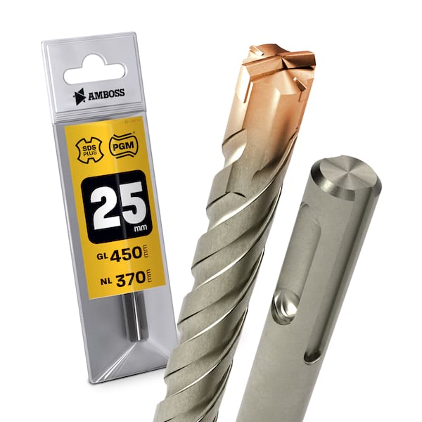 1x Bohrer SDS Plus Schaft - Ø:25 mm - GL: 450 mm