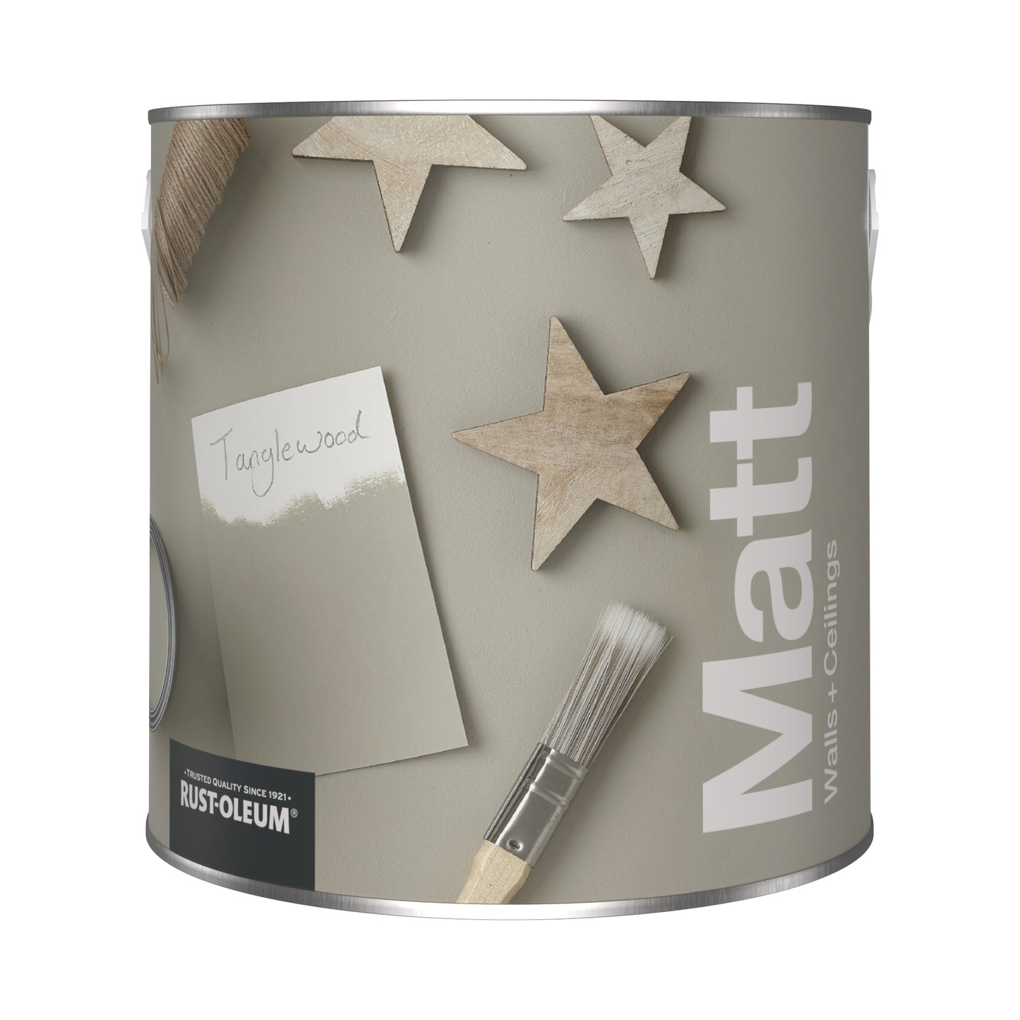 Rust-Oleum Washable Grey Matt Wall Paint - Tanglewood 2.5L