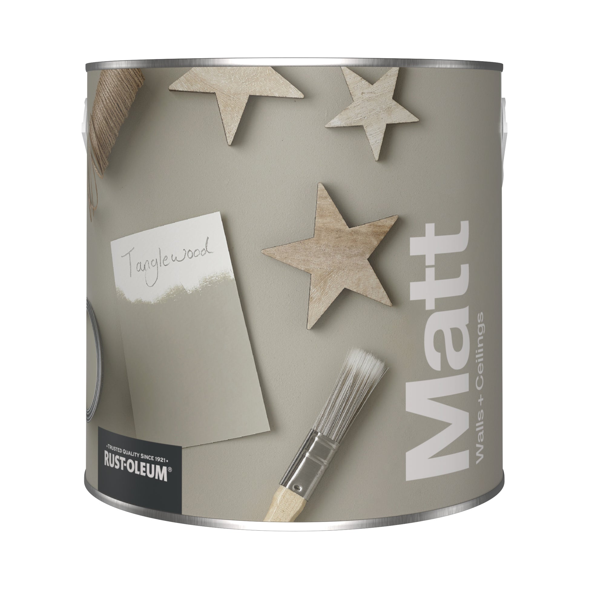Rust-Oleum Washable Grey Matt Wall Paint - Tanglewood 2.5L