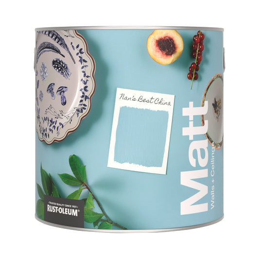 Rust-Oleum Blue Matt Washable Wall Paint - Nan's Best China 2.5L