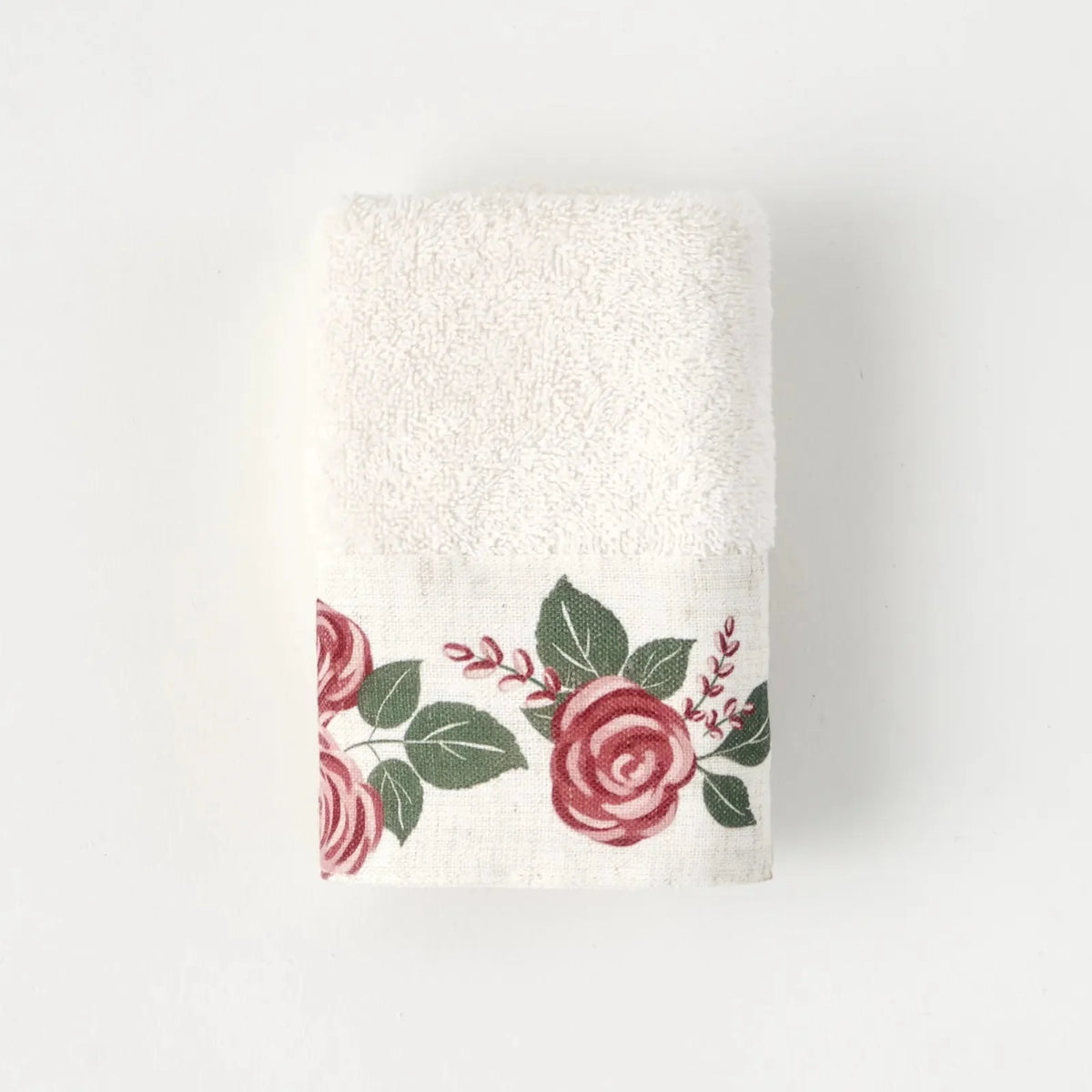 Rose Print Turkish Cotton Face Towel