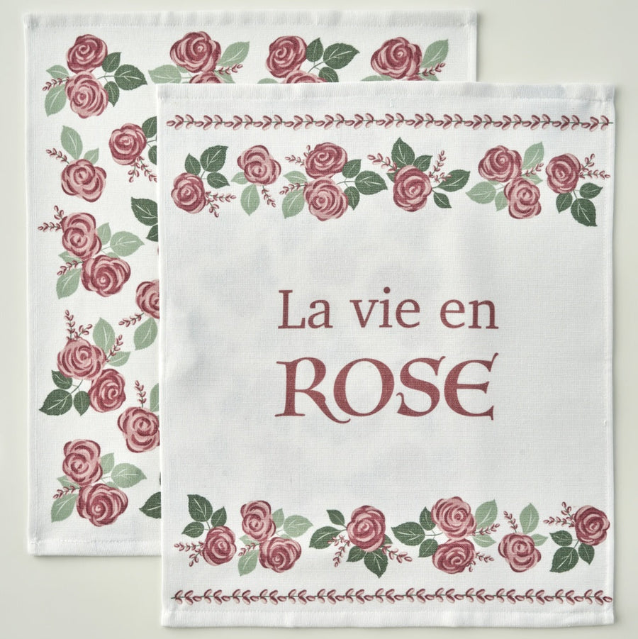 Rose Print Kitchen Towels (Set of 2)