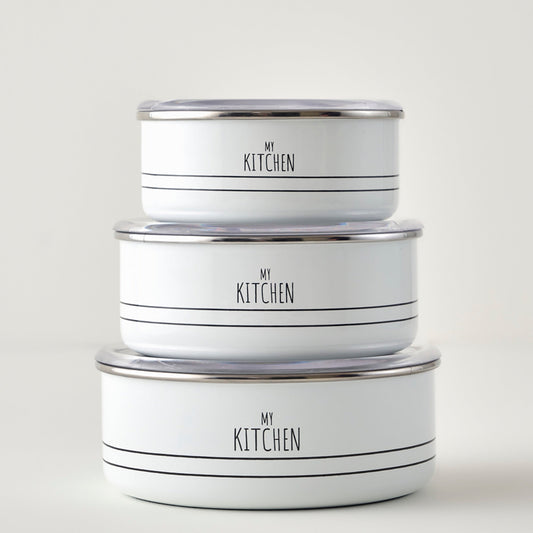 My Kitchen Enamel Storage Bowls (Set of 3)