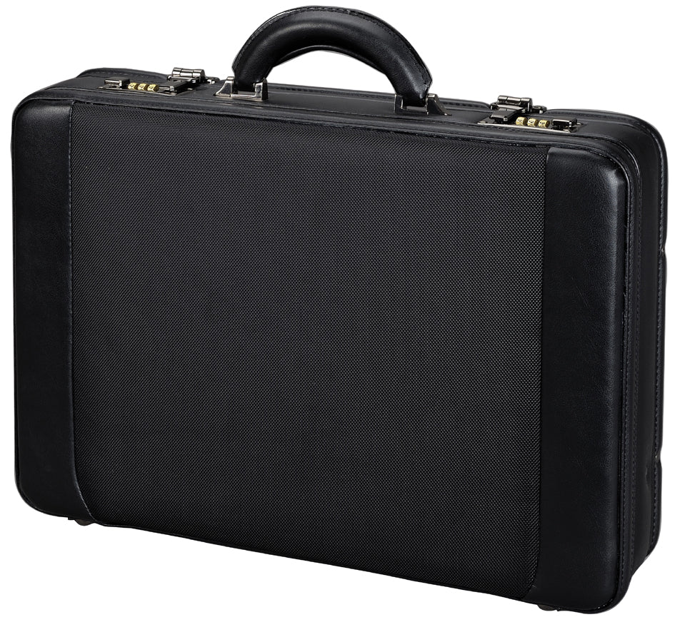 Alassio Attaché-Koffer , MODICA, , Lederimitat/Nylon, schwarz