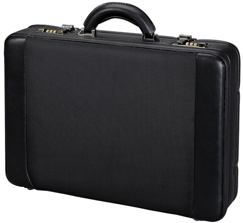 Alassio Attaché-Koffer , MODICA, , Lederimitat/Nylon, schwarz