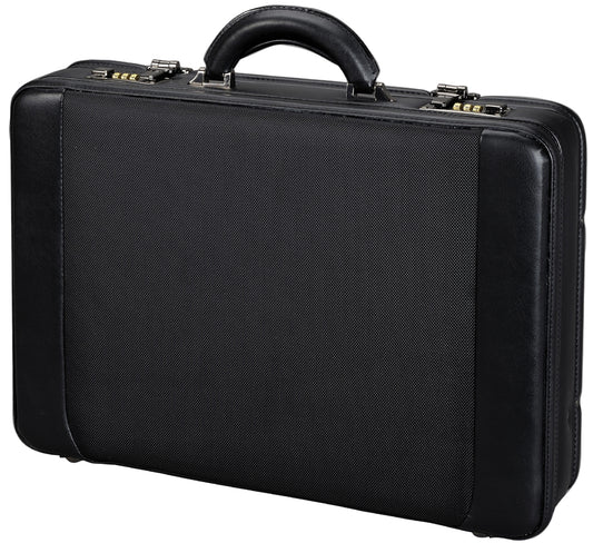 Alassio Attaché-Koffer , MODICA, , Lederimitat/Nylon, schwarz
