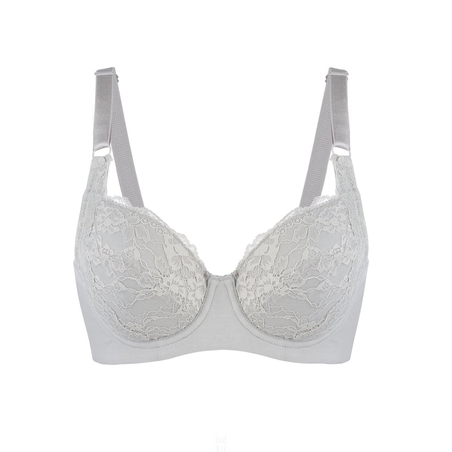 Mercury - Lace Silk & Organic Cotton Plunge Bra | Size: 40G