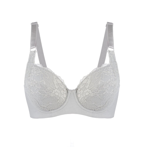 Mercury - Lace Silk & Organic Cotton Plunge Bra | Size: 36F