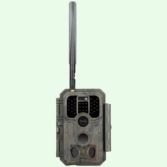 4G LTE Wildkamera Fotofalle Wildtierkamera mit SIM-Karte 120° Bewegungserkennung 48MP 1296P Nachtsicht IP66 wasserdicht und 32GB SD Karte A390G Red
