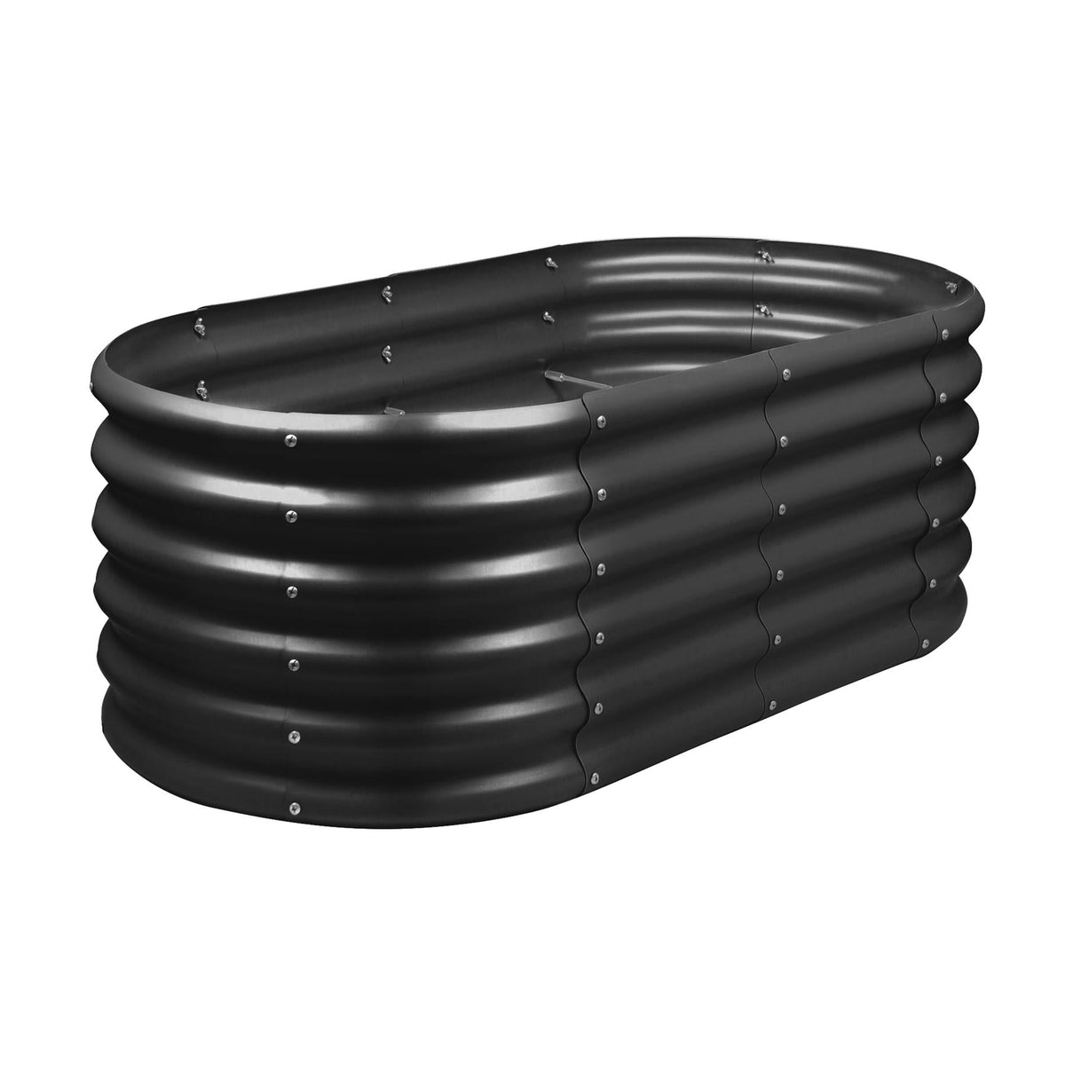 Rounded Raised Garden Bed - 120cm x 60cm x 45cm - Anthracite