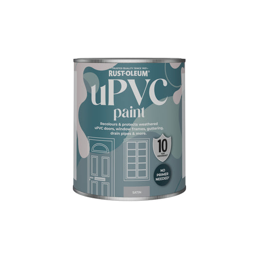 Rust-Oleum Orange Satin uPVC Paint - Coral 750ml