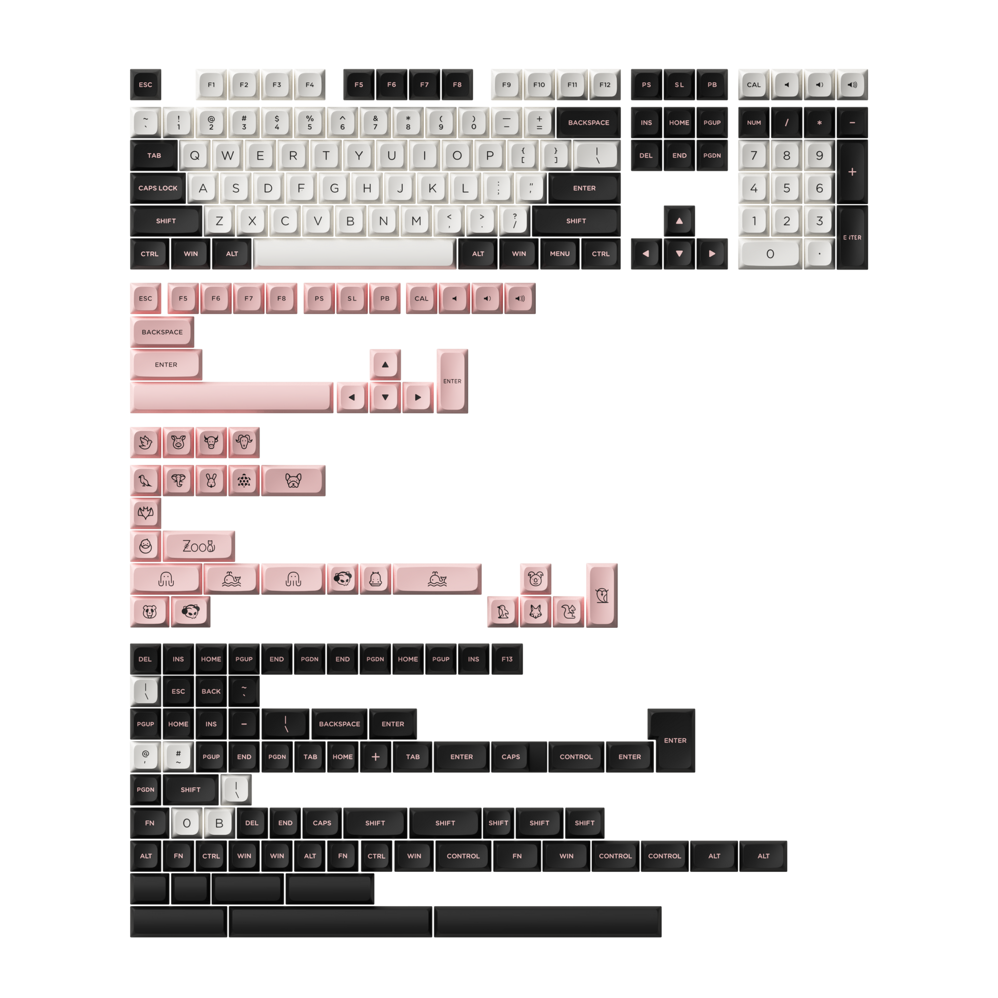 Carolina Blue Keycap Set(227-Key) - Olivia