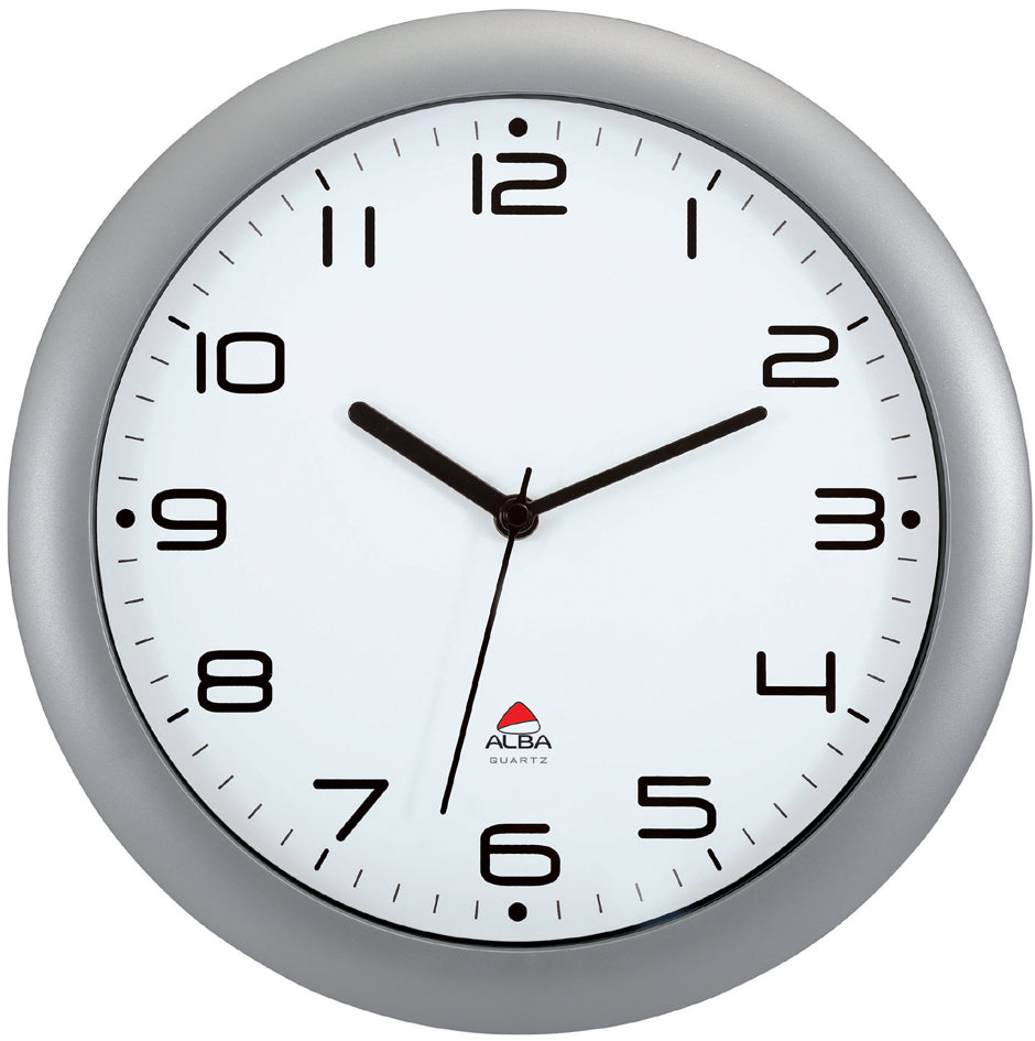 ALBA Wanduhr , HORNEW, , Quarzwerk, grau