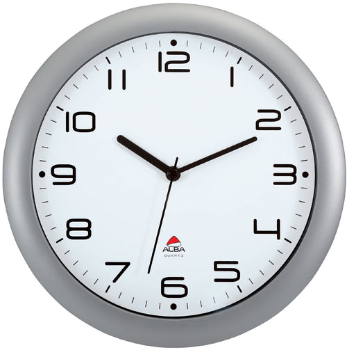 ALBA Wanduhr , HORNEW, , Quarzwerk, grau