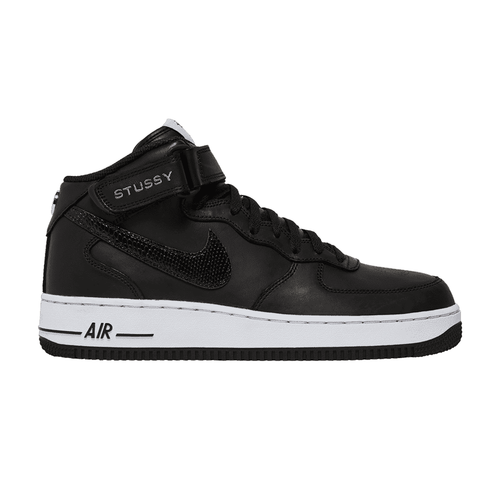 Nike Air Force 1 Mid Stussy Black White - 36 / Standard