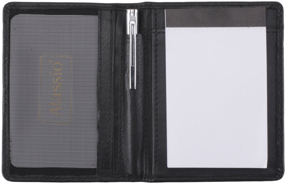 Alassio Notizblock-Etui , MONZA, , aus Leder, schwarz