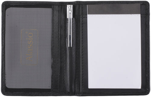 Alassio Notizblock-Etui , MONZA, , aus Leder, schwarz