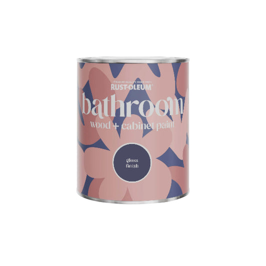 Rust-Oleum Grey Gloss Bathroom Wood & Cabinet Paint - Anthracite (RAL 7016) 750ml