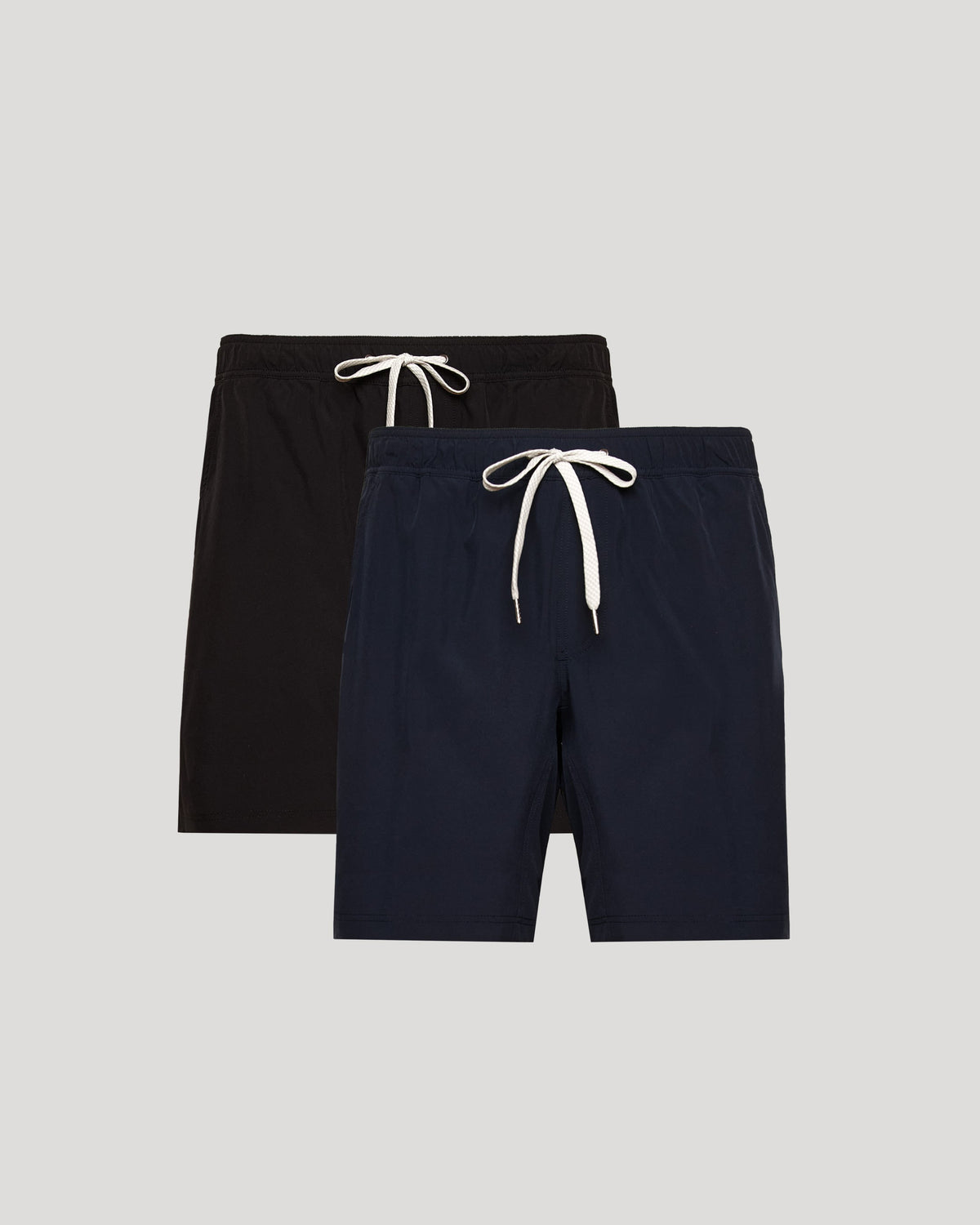 True Classic 9" Black & Navy Blue Active Quick Dry Shorts 2-Pack | Cotton Blend | Athletic Cut | Small