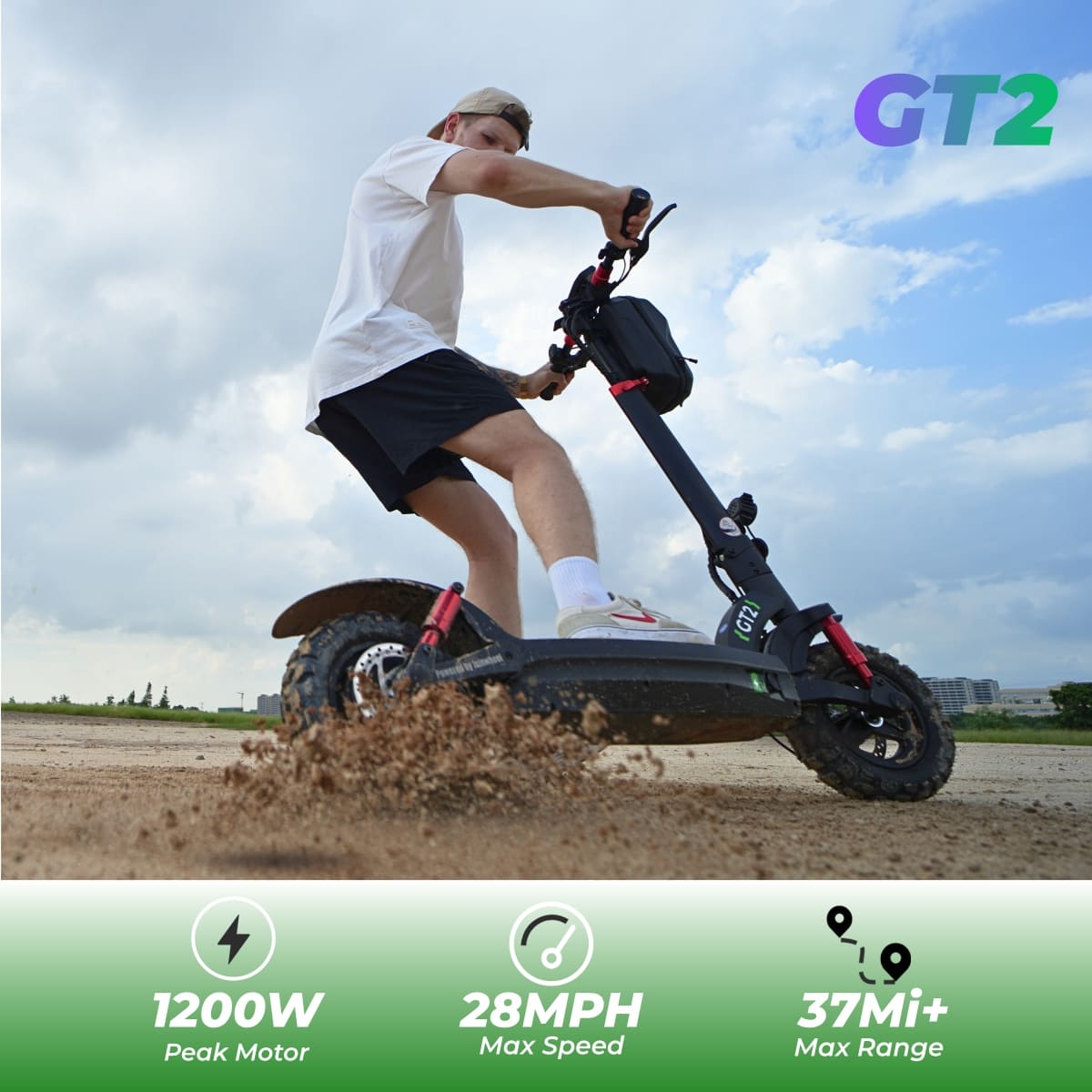 isinwheel® M2 Off Road Electric Scooter 1000W - GT2 [1200W 38Mi]