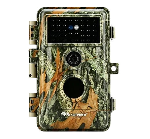 Wildkamera 64MP 2304*1296p mit Bewegungsmelder Nachtsicht Maximale Entfernung bis 75 Füße, 0,3s Trigger Geschwindigkeit , IP66 Wasserdichter| A252 Mat