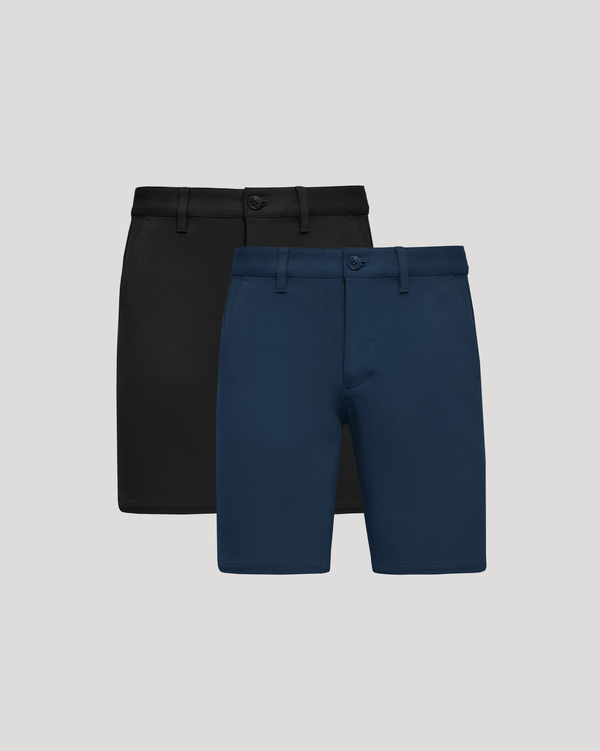 True Classic 9" Navy Blue & Black Chino Shorts 2-Pack | 30