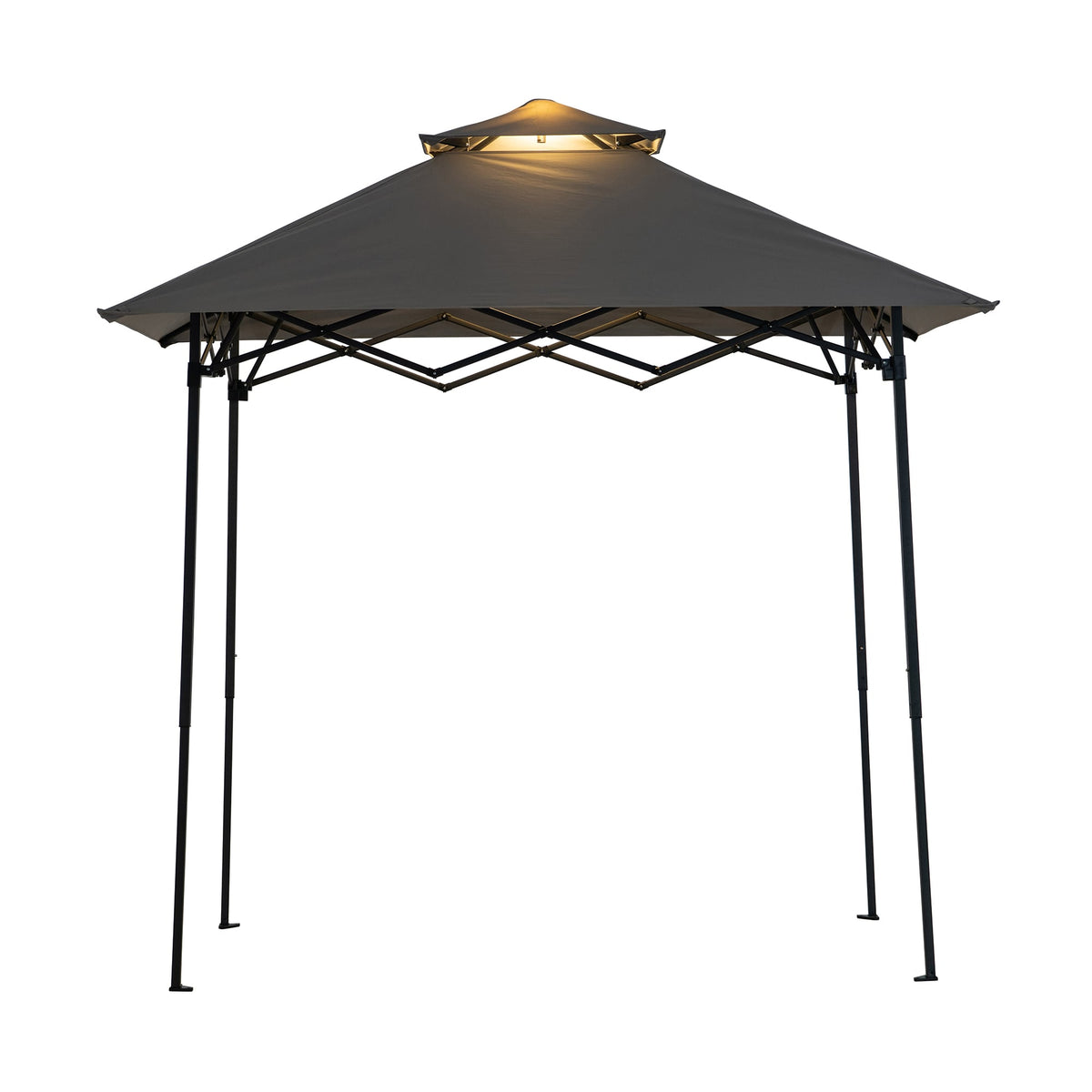 CINTO Illuminated Portable Grill Gazebo 160cm x 256cm - Grey