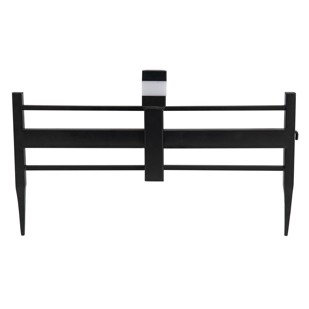 CROMWELL Strip Pattern Black Solar Garden Fence 5-Pack