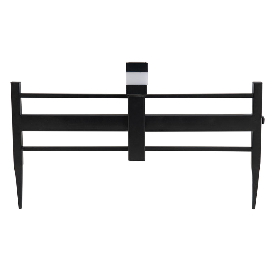 CROMWELL Strip Pattern Black Solar Garden Fence 5-Pack