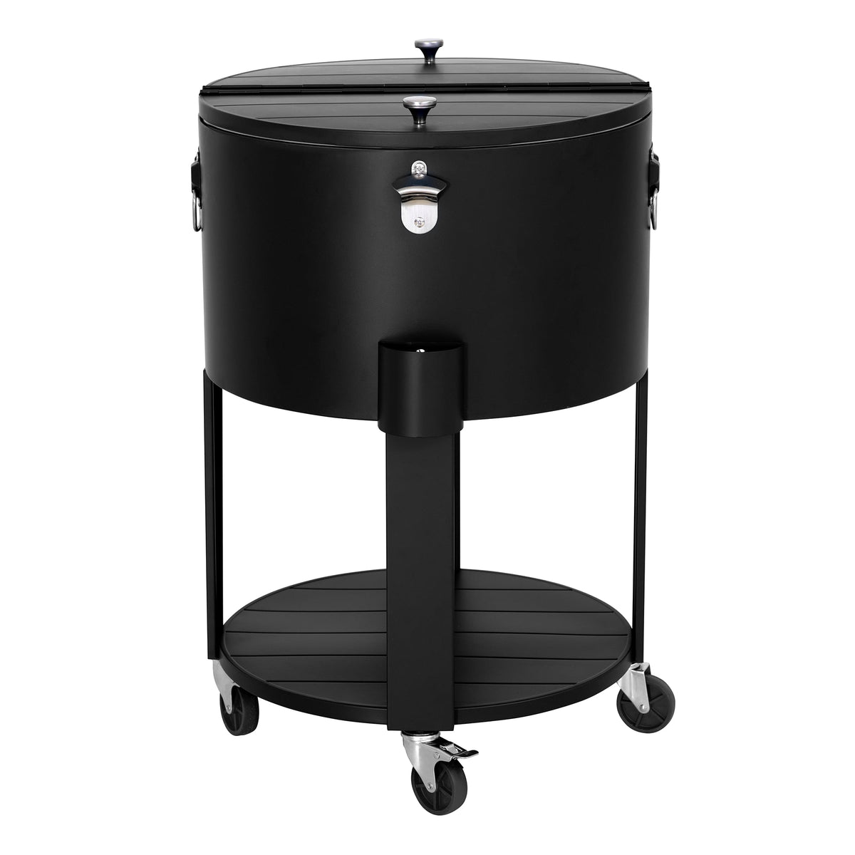 TINLEY Rolling Ice Cooler Cart 56L - Black
