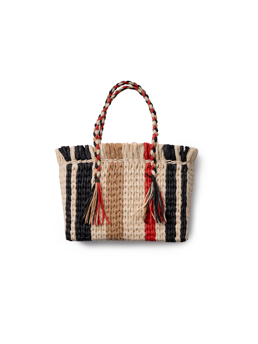 Torrance Large Tote - O/S / Black/Natural/Red