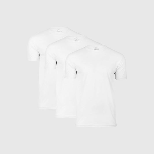 True Classic White Classic Crew Neck T-Shirt 3-Pack | Cotton Blend | Athletic Cut | Small